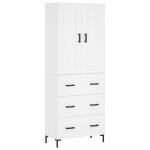 Vidaxl buffet haut blanc 69, 5x34x180 cm bois d'ing�nierie