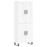 Vidaxl buffet haut blanc 69, 5x34x180 cm bois d'ing�nierie