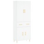 Vidaxl buffet haut blanc 69, 5x34x180 cm bois d'ing�nierie