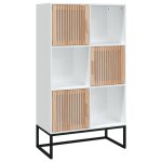 Vidaxl buffet haut blanc 70x35x125 cm bois d'ing�nierie