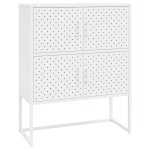 Vidaxl buffet haut blanc 80x35x100 cm acier