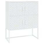 Vidaxl buffet haut blanc 80x35x100 cm acier