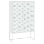 Vidaxl buffet haut blanc 80x35x135 cm acier