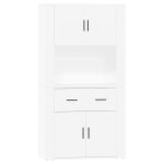 Vidaxl buffet haut blanc bois d'ing�nierie