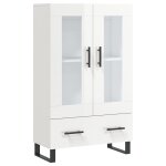 Vidaxl buffet haut blanc brillant 69, 5x31x115 cm bois d'ing�nierie