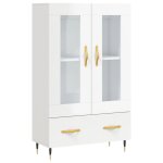 Vidaxl buffet haut blanc brillant 69, 5x31x115 cm bois d'ingnierie