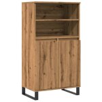 Vidaxl buffet haut ch�ne artisanal 60x36x110 cm bois d'ing�nierie