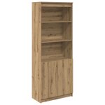 Vidaxl buffet haut ch�ne artisanal 70x35x180 cm bois d'ing�nierie