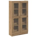 Vidaxl buffet haut ch�ne artisanal 82, 5x30, 5x150 cm bois d'ing�nierie