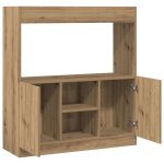 Vidaxl buffet haut chne artisanal 92x33x100 cm bois d'ingnierie