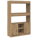 Vidaxl buffet haut chne artisanal 92x33x140 cm bois d'ingnierie