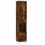 Vidaxl buffet haut chêne fumé 34, 5x34x180 cm bois d'ingénierie Vidaxl buffet haut chêne fumé 34, 5x34x180 cm bois d'ingénierie