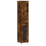 Vidaxl buffet haut chêne fumé 34, 5x34x180 cm bois d'ingénierie Vidaxl buffet haut chêne fumé 34, 5x34x180 cm bois d'ingénierie
