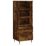 Vidaxl buffet haut chne fum 40x36x110 cm bois d'ingnierie