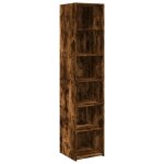Vidaxl buffet haut ch�ne fum� 40x41x185 cm bois d'ing�nierie
