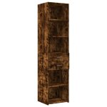 Vidaxl buffet haut ch�ne fum� 45x42, 5x185 cm bois d'ing�nierie