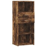 Vidaxl buffet haut ch�ne fum� 50x42, 5x124 cm bois d'ing�nierie