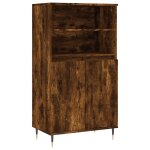 Vidaxl buffet haut ch�ne fum� 60x36x110 cm bois d'ing�nierie