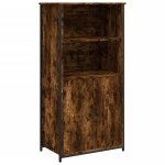 Vidaxl buffet haut chne fum 62x36x121, 5 cm bois d'ingnierie