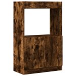 Vidaxl buffet haut chne fum 63x33x100 cm bois d'ingnierie