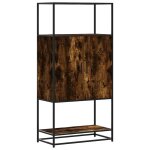 Vidaxl buffet haut chêne fumé 68x35x139 cm bois d'ingénierie métal Vidaxl buffet haut chêne fumé 68x35x139 cm bois d'ingénierie métal