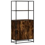Vidaxl buffet haut chêne fumé 68x35x139 cm bois d'ingénierie métal Vidaxl buffet haut chêne fumé 68x35x139 cm bois d'ingénierie métal