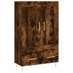 Vidaxl buffet haut ch�ne fum� 69, 5x31x115 cm bois d'ing�nierie