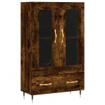 Vidaxl buffet haut ch�ne fum� 69, 5x31x115 cm bois d'ing�nierie
