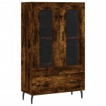Vidaxl buffet haut chne fum 69, 5x31x115 cm bois d'ingnierie
