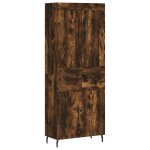 Vidaxl buffet haut chêne fumé 69, 5x34x180 cm bois d'ingénierie Vidaxl buffet haut chêne fumé 69, 5x34x180 cm bois d'ingénierie