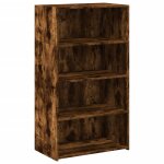 Vidaxl buffet haut ch�ne fum� 70x41x124 cm bois d'ing�nierie