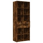 Vidaxl buffet haut ch�ne fum� 70x42, 5x185 cm bois d'ing�nierie