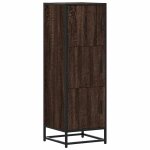 Vidaxl buffet haut ch�ne marron 35, 5x35x106, 5 cm bois ing�nierie m�tal