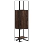 Vidaxl buffet haut chêne marron 35, 5x35x139 cm bois d'ingénierie métal Vidaxl buffet haut chêne marron 35, 5x35x139 cm bois d'ingénierie métal
