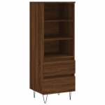 Vidaxl buffet haut chne marron 40x36x110 cm bois d'ingnierie