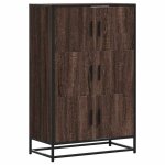 Vidaxl buffet haut chêne marron 68x35x106, 5 cm bois ingénierie métal Vidaxl buffet haut chêne marron 68x35x106, 5 cm bois ingénierie métal