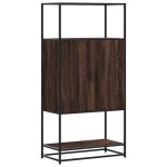 Vidaxl buffet haut chêne marron 68x35x139 cm bois d'ingénierie métal Vidaxl buffet haut chêne marron 68x35x139 cm bois d'ingénierie métal