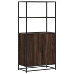Vidaxl buffet haut chêne marron 68x35x139 cm bois d'ingénierie métal Vidaxl buffet haut chêne marron 68x35x139 cm bois d'ingénierie métal