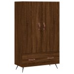 Vidaxl buffet haut chêne marron 69, 5x31x115 cm bois d'ingénierie Vidaxl buffet haut chêne marron 69, 5x31x115 cm bois d'ingénierie