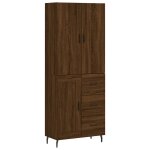 Vidaxl buffet haut chêne marron 69, 5x34x180 cm bois d'ingénierie Vidaxl buffet haut chêne marron 69, 5x34x180 cm bois d'ingénierie