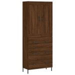 Vidaxl buffet haut chêne marron 69, 5x34x180 cm bois d'ingénierie Vidaxl buffet haut chêne marron 69, 5x34x180 cm bois d'ingénierie