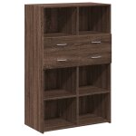 Vidaxl buffet haut ch�ne marron 80x42, 5x124 cm bois d'ing�nierie
