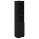 Vidaxl buffet haut ch�ne noir 37, 5x35x180 cm bois d'ing�nierie