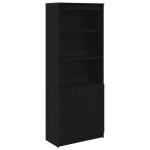 Vidaxl buffet haut ch�ne noir 70x35x180 cm bois d'ing�nierie