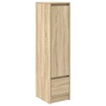 Vidaxl buffet haut ch�ne sonoma 29, 5x34x119, 5 cm bois d'ing�nierie