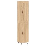 Vidaxl buffet haut ch�ne sonoma 34, 5x34x180 cm bois d'ing�nierie