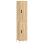 Vidaxl buffet haut chne sonoma 34, 5x34x180 cm bois d'ingnierie