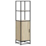 Vidaxl buffet haut chne sonoma 35, 5x35x139 cm bois d'ingnierie mtal