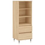Vidaxl buffet haut ch�ne sonoma 40x36x110 cm bois d'ing�nierie