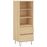 Vidaxl buffet haut ch�ne sonoma 40x36x110 cm bois d'ing�nierie